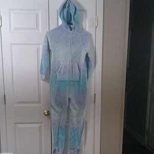 More then Magic Mermaid scale sleepwear hooded onsie Sz L 10/12